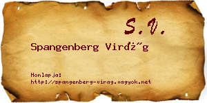 Spangenberg Virág névjegykártya
